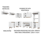 Cocina Integral de Esquina Reims 4.70 m con Encimera Blanco 01