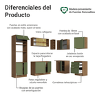 Cocina Integral de Esquina Vik 4.00 m Marrón/Verde 02