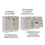 Kit 2 Muebles de Cocina Bajo Agata 2.00 Metros