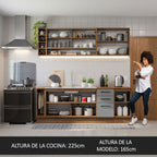 Cocina Integral Agata Thêmis 2.20 Metros Blanco/Crema