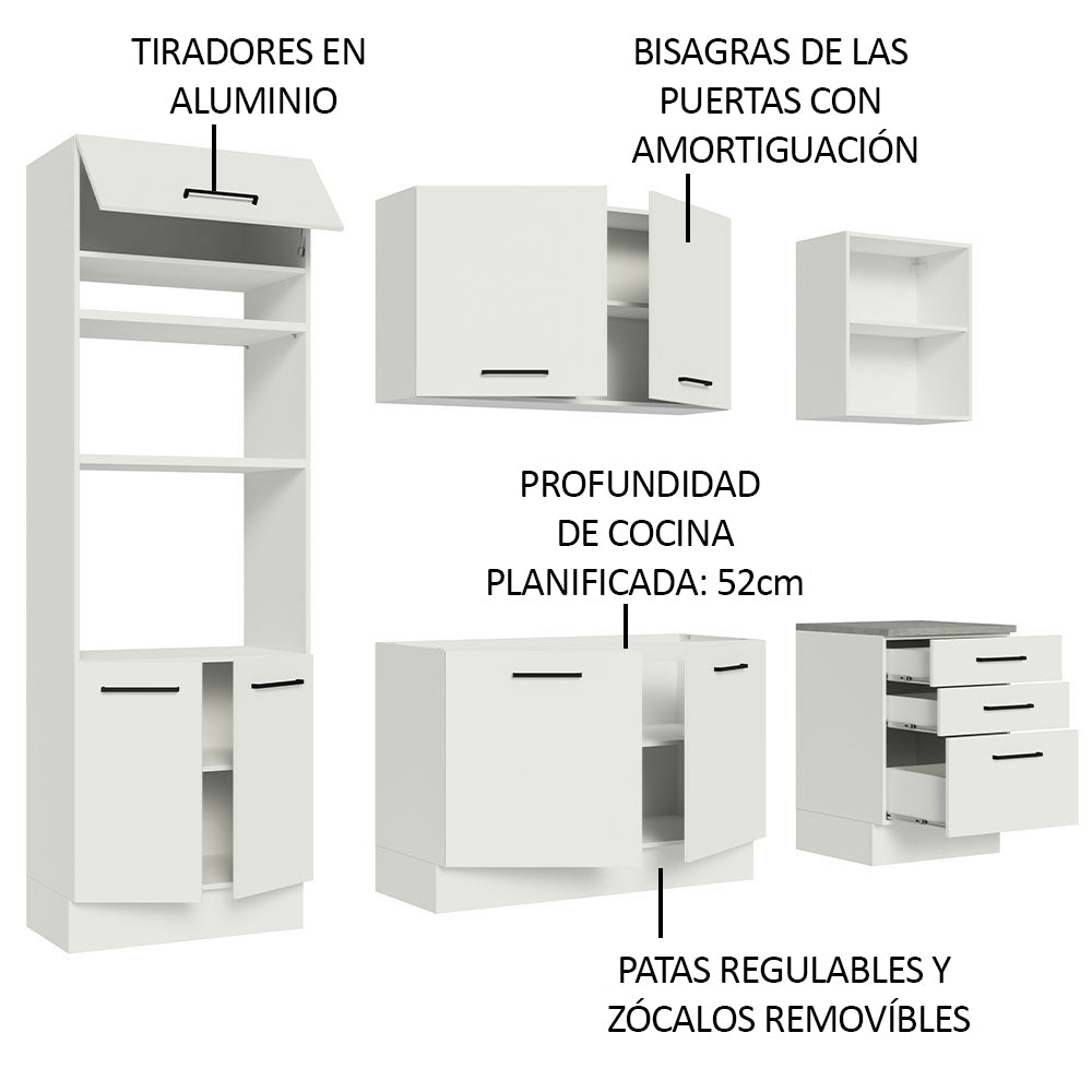 Cocina Integral Agata 2.50 m Blanco 01