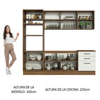 Cocina Integral Agata 2.50 m Marrón/Blanco 01