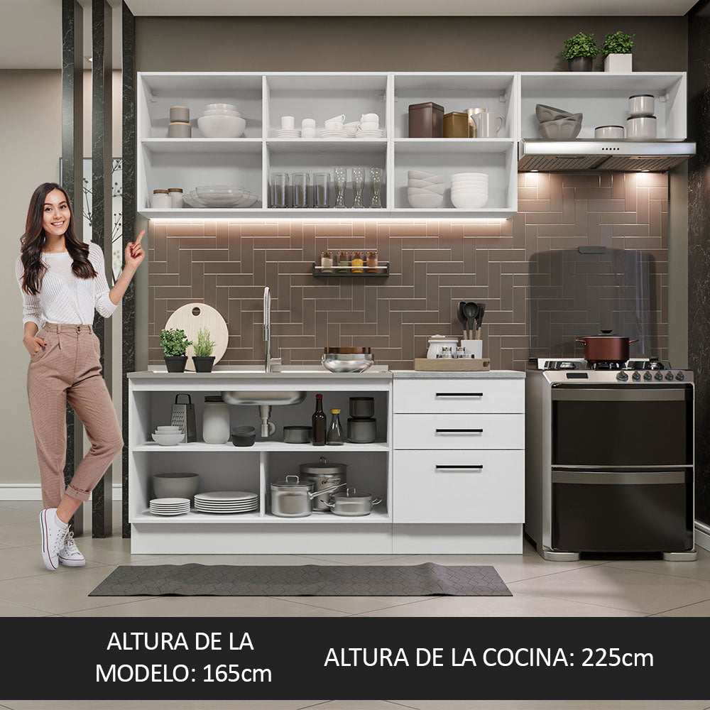 Cocina Integral Agata 2.60 m Blanco 02