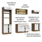 Cocina Integral Agata 2.70 Metros Marrón/Blanco 03