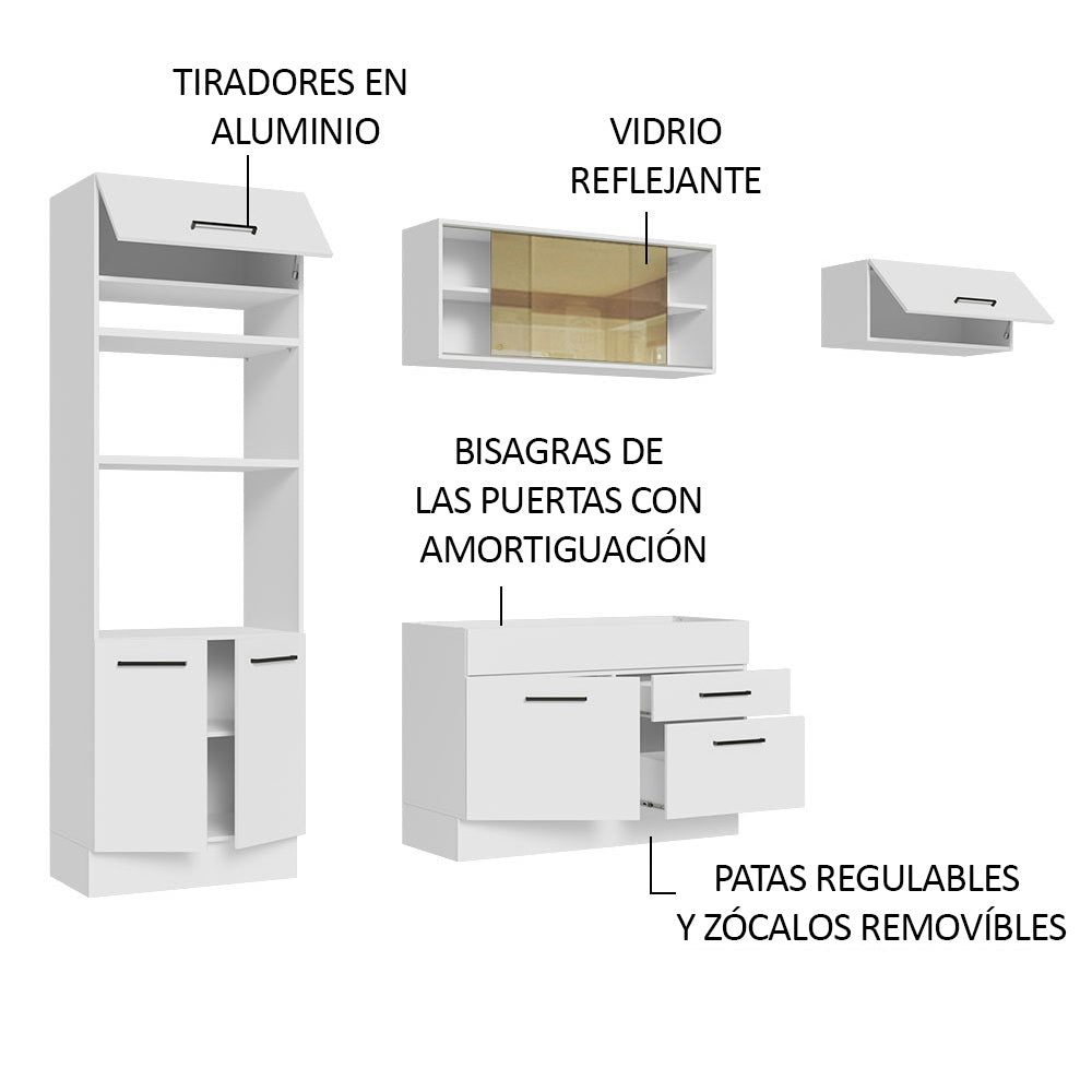 Cocina Integral Agata 2.70 Metros Blanco 04