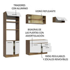 Cocina Integral Agata 2.70 Metros Marrón/Blanco 04