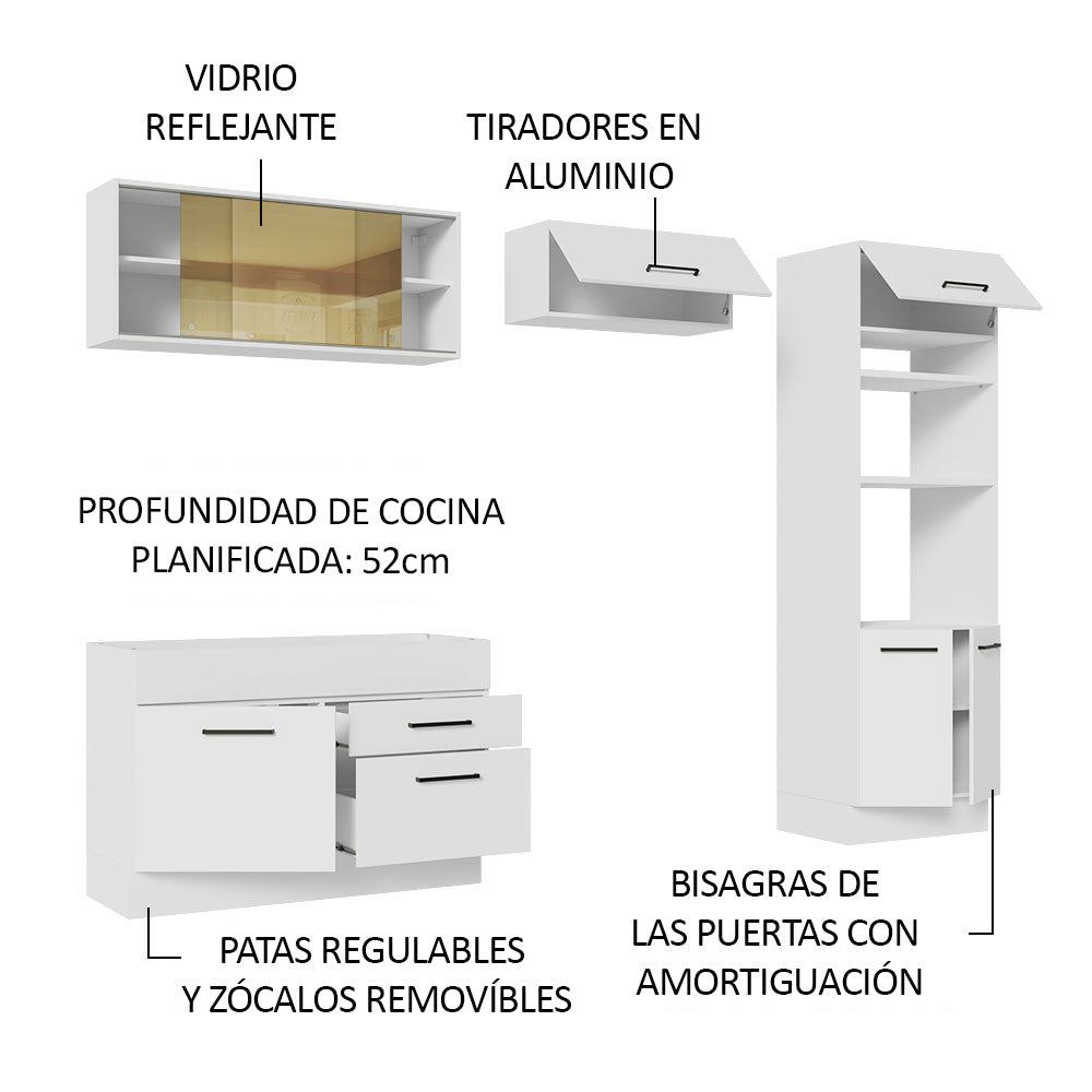 Cocina Integral Agata 2.70 Metros Blanco 05