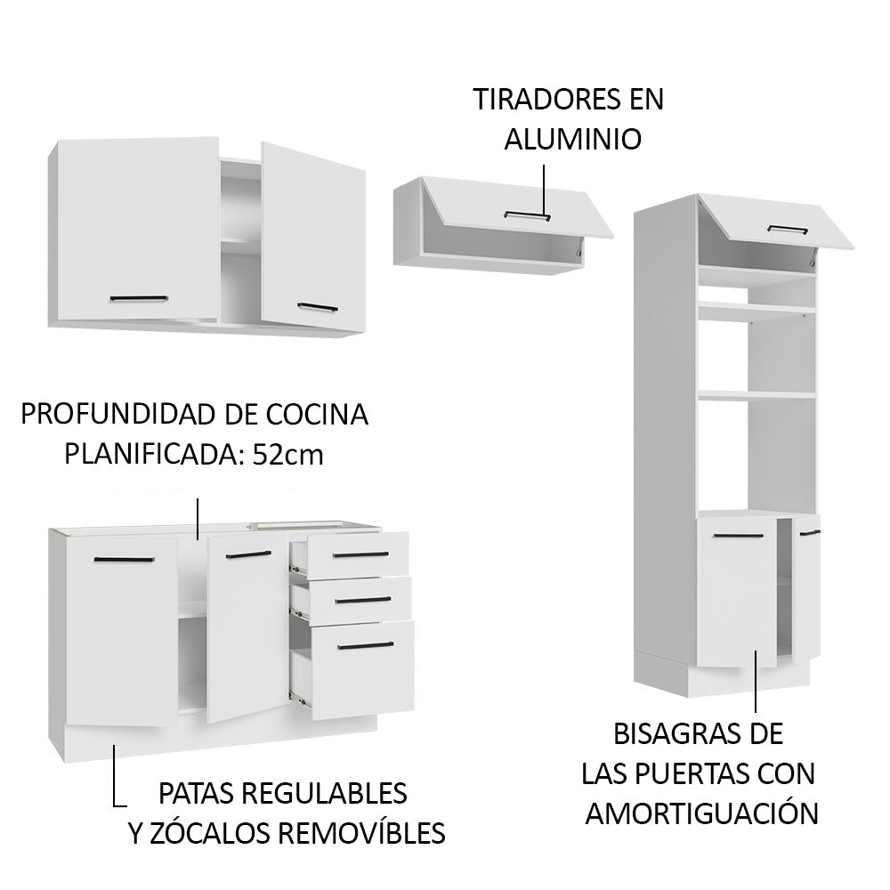 Cocina Integral Agata 2.70 Metros Blanco 08