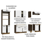 Cocina Integral Agata 2.90 Metros Marrón/Blanco 01