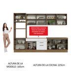 Cocina Integral Agata 3.10 Metros Marrón/Blanco 02