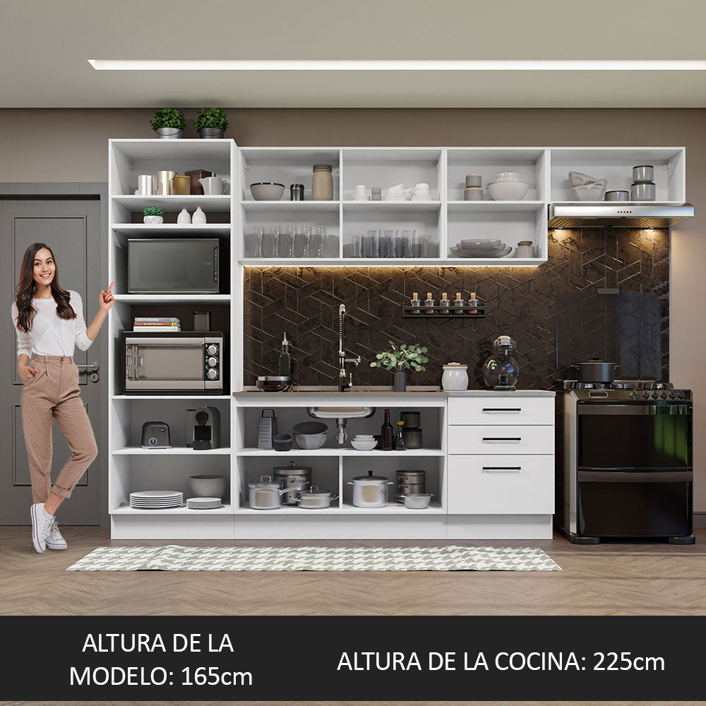 Cocina Integral Agata 3.30 Metros Blanco 01