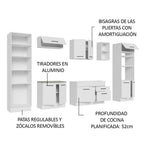 Cocina Integral Agata 3.30 Metros Blanco 02