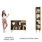 Cocina Integral Emilly Silver 1.40 Metros Marrón 01