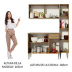 Cocina Integral Emilly Art 1.40 Metros Marrón 04