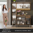Cocina Integral Emilly 1.40 Metros Marrón 05