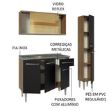 Cocina Integral Emilly 1.40 m con Mesón de Acero 08