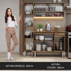 Cocina Integral Emilly 1.40 Metros Marrón 09