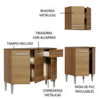 Cocina Integral Emilly Free 1.70 Metros Marrón 01