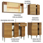 Cocina Integral Emilly Drive 1.70 Metros Marrón 04