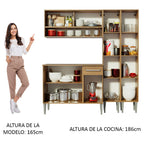Cocina Integral Emilly Winter 1.70 Metros Marrón 08