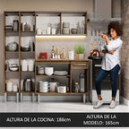 Cocina Integral Emilly 1.70 Metros Marrón 09