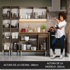 Cocina Integral Emilly 1.70 Metros Marrón 10