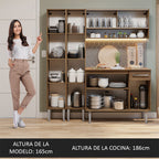 Cocina Integral Emilly 1.70 Metros Marrón 13