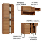 Cocina Integral Emilly Fit 2.30 Metros Marrón