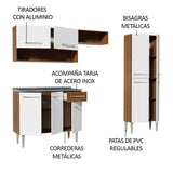 Cocina Integral Emilly 2.30 m con Mesón de Acero 10