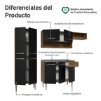 Cocina Integral Emilly 2.30 m con Mesón de Acero 12