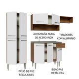 Cocina Integral Emilly 2.30 m con Mesón de Acero 12