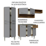 Cocina Integral Emilly 2.30 m con Mesón de Acero 12