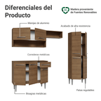 Cocina Integral Emilly 2.30 Metros Marrón 17