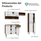 Cocina Integral Emilly 2.30 Metros Marrón/Blanco 17