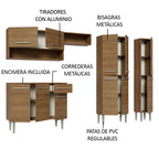 Cocina Integral Emilly 2.60 Metros Marrón 02