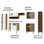 Cocina Integral Emilly Joy 3.25 Metros Marrón/Blanco