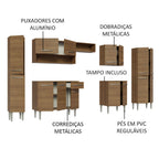 Cocina Integral Emilly 325 cm 02 Marrón Madesa