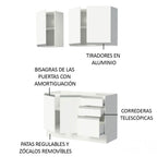 Cocina Integral Glamy 1.20 Metros Blanco 01