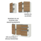Cocina Integral Glamy 1.20 Metros Blanco/Marrón 01