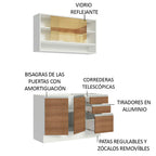 Cocina Integral Glamy 1.20 Metros Blanco/Marrón 02
