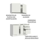 Cocina Integral Glamy 1.20 m con Mesón de Acero 03