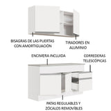 Cocina Integral Glamy 1.50 m con Encimera 01