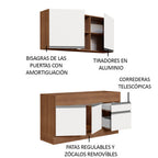 Cocina Integral Glamy 1.50 Metros Marrón/Blanco 02