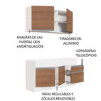 Cocina Integral Glamy 150 cm 02 Blanco/Marrón Madesa