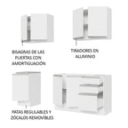 Cocina Integral Glamy 1.60 Metros Blanco 01