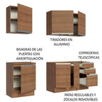 Cocina Integral Glamy 1.80 Metros Marrón 05