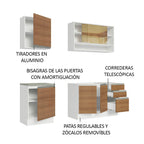 Cocina Integral Glamy 1.80 Metros Blanco/Marrón 06
