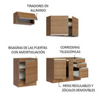 Cocina Integral Glamy 1.80 Metros Marrón 07