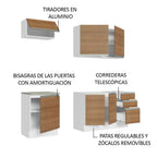 Cocina Integral Glamy 1.80 Metros Blanco/Marrón 07