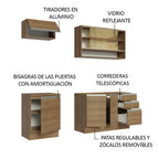Cocina Integral Glamy 1.80 Metros Marrón 08